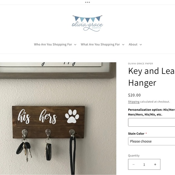 ‘NITYNP’ Cute Keys/Leash Wall Mount (#3) - Picture 6 of 6